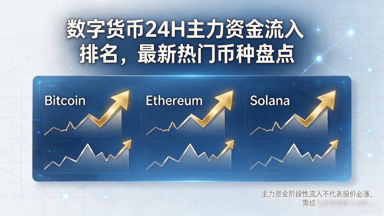 数字货币24H主力资金流入排名_加密货币主力资金排名查询方法_数字货币主力资金流向怎么看