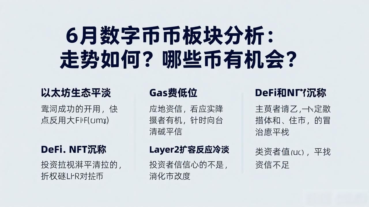 6月数字货币板块分析：走势如何？哪些币有机会？