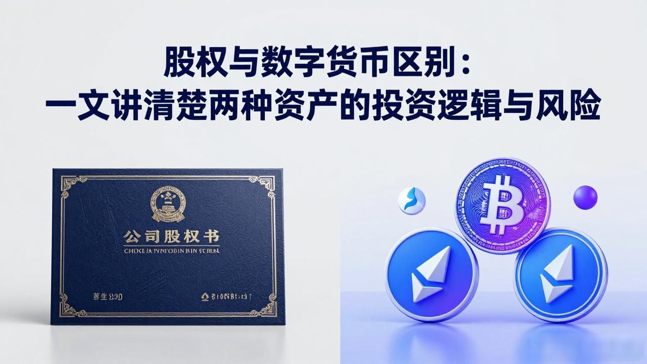 股权与数字货币区别：一文讲清楚两种资产的投资逻辑与风险