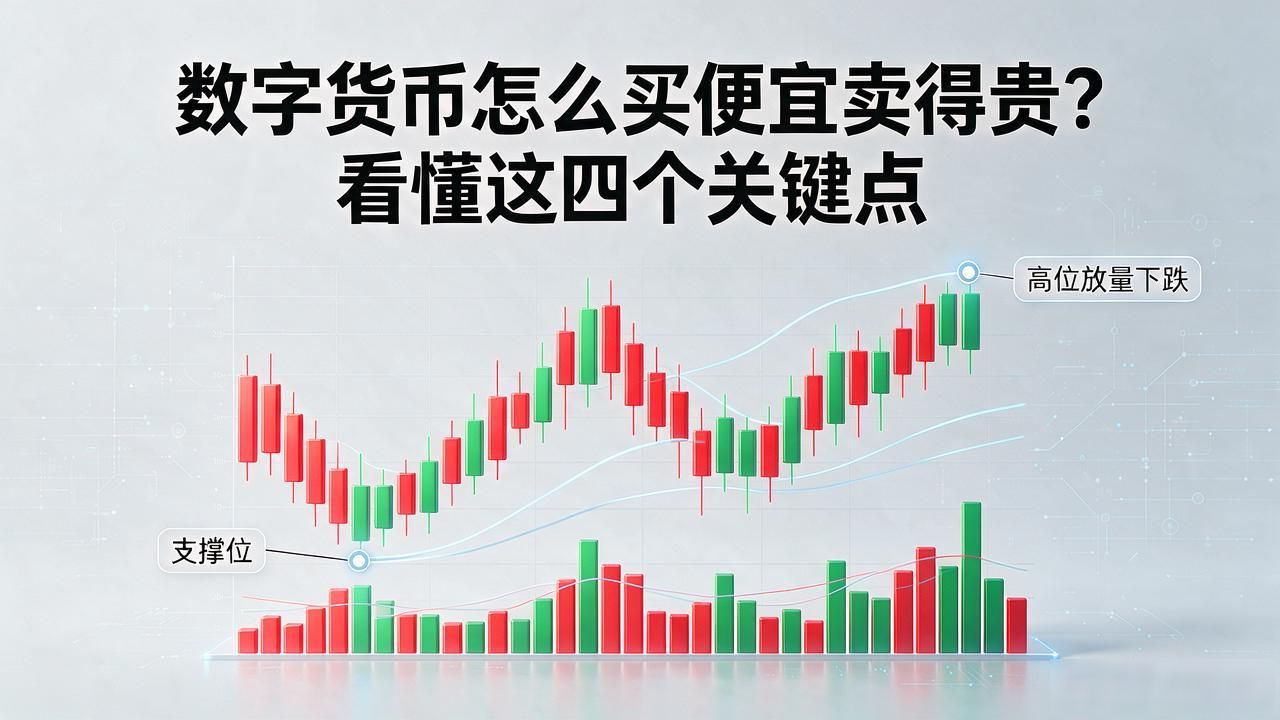 数字货币怎么买便宜卖得贵？看懂这四个关键点