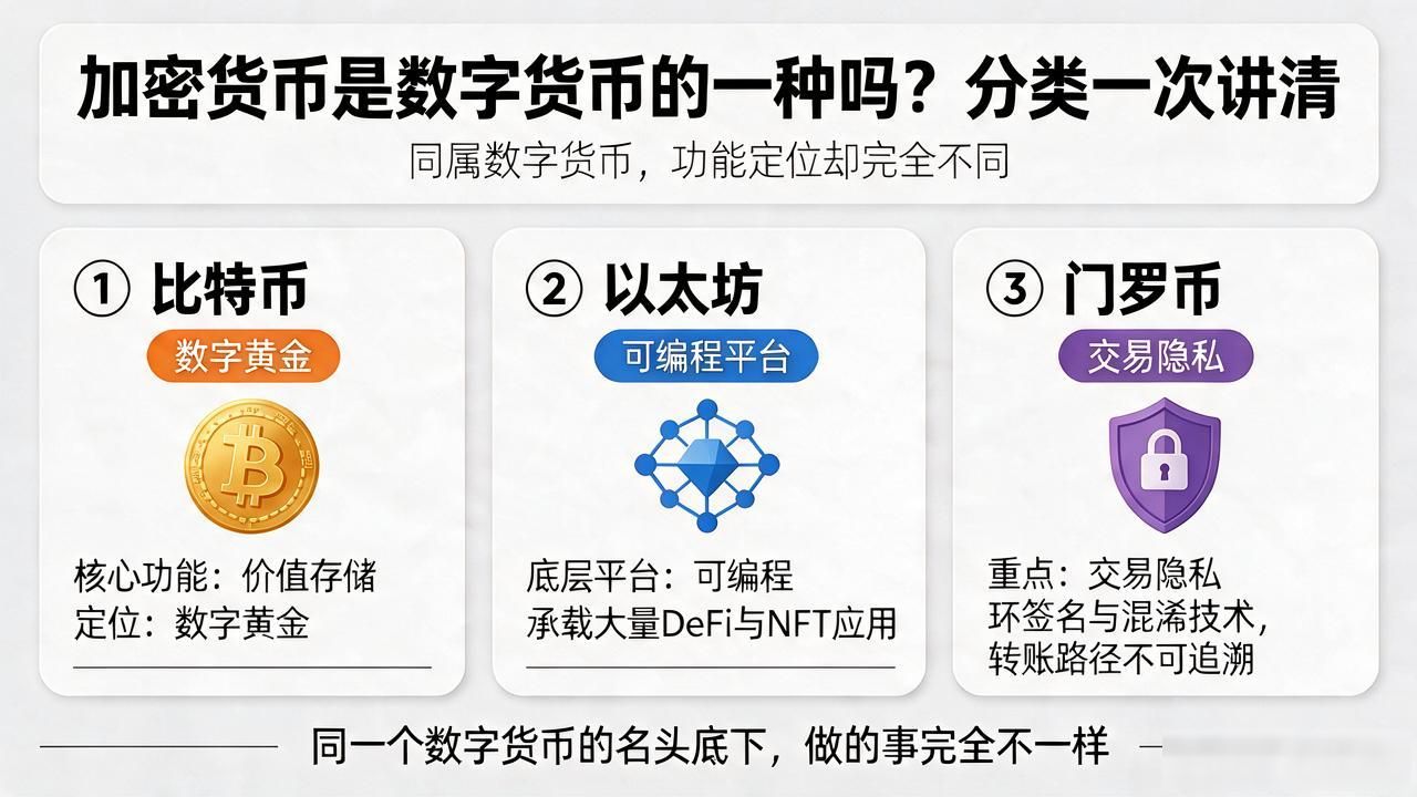 数字货币与加密货币的区别_加密货币分为数字货币_PoW和PoS共识机制对比