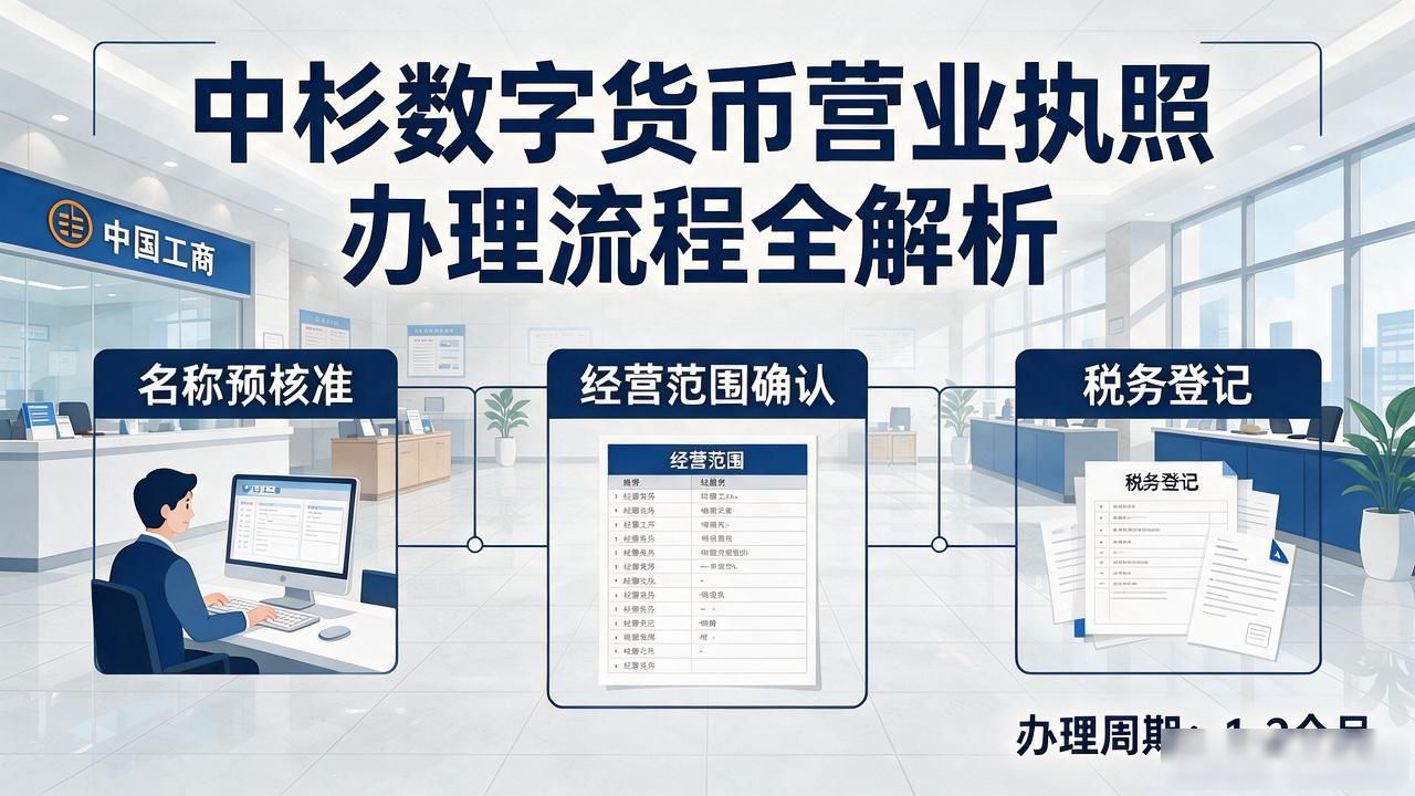 数字货币公司营业执照办理流程_中杉数字货币注册资质要求_中杉数字货币营业执照