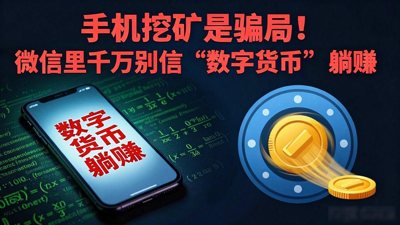 手机挖矿是骗局！微信里千万别信“数字货币”躺赚