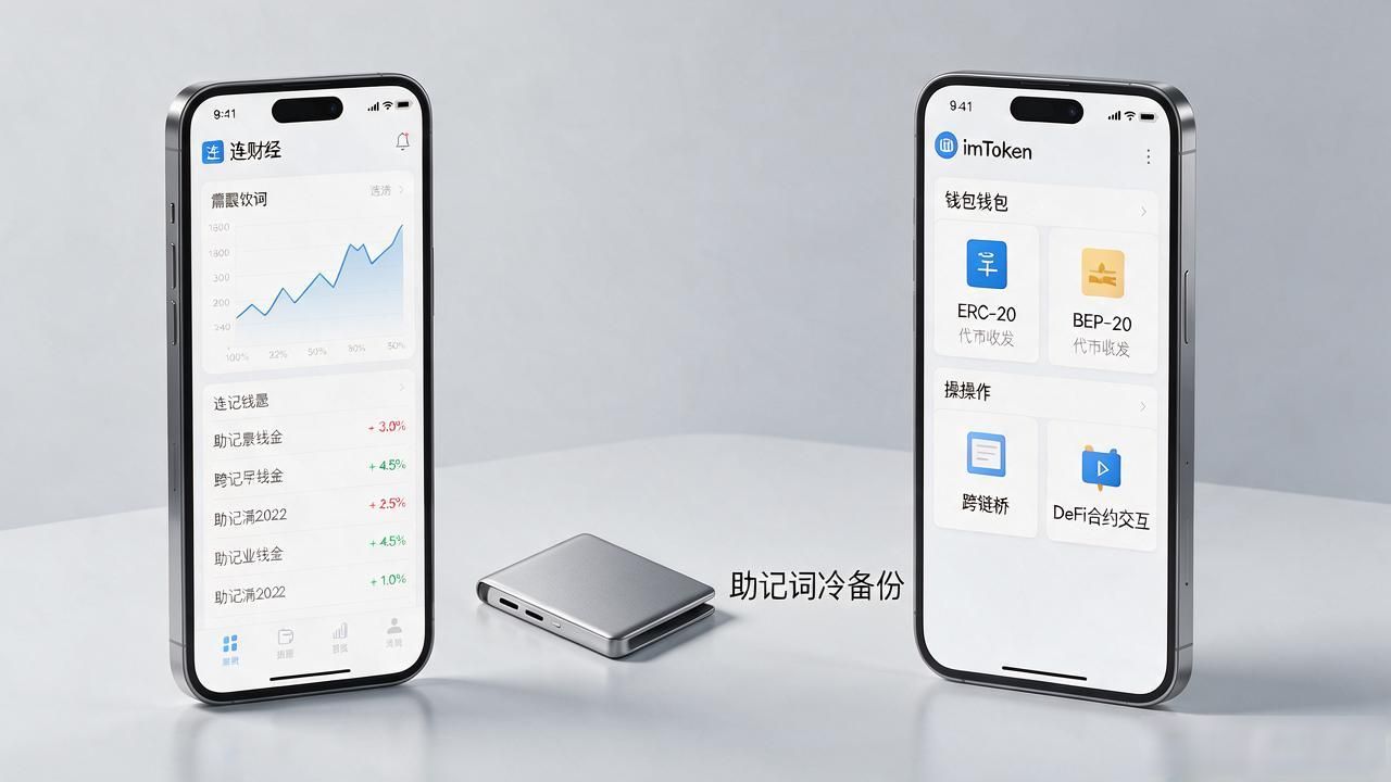 连财经app配imtoken，一个看盘一个管钱，真的够用吗