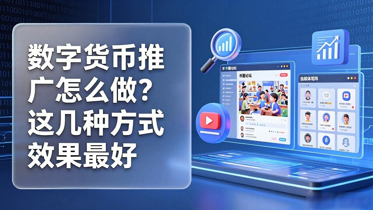 数字货币推广怎么做？这几种方式效果最好