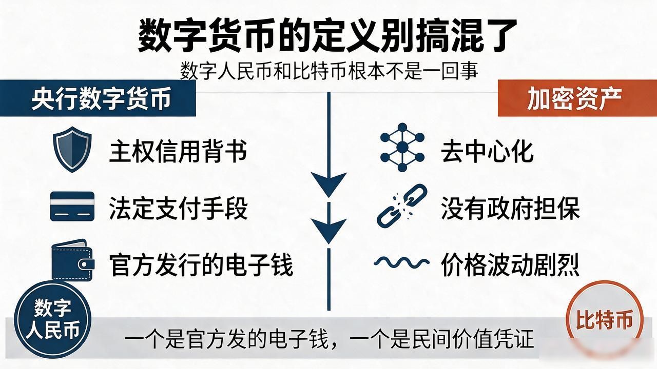 数字货币的定义别搞混了：数字人民币和比特币根本不是一回事