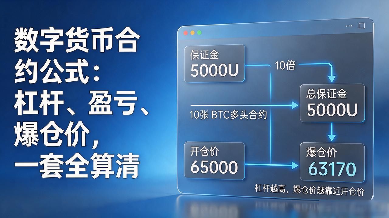 数字货币合约公式大全：杠杆、盈亏、爆仓价，一套全算清