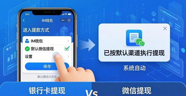 下载im钱包后，默认提款方式这样设置