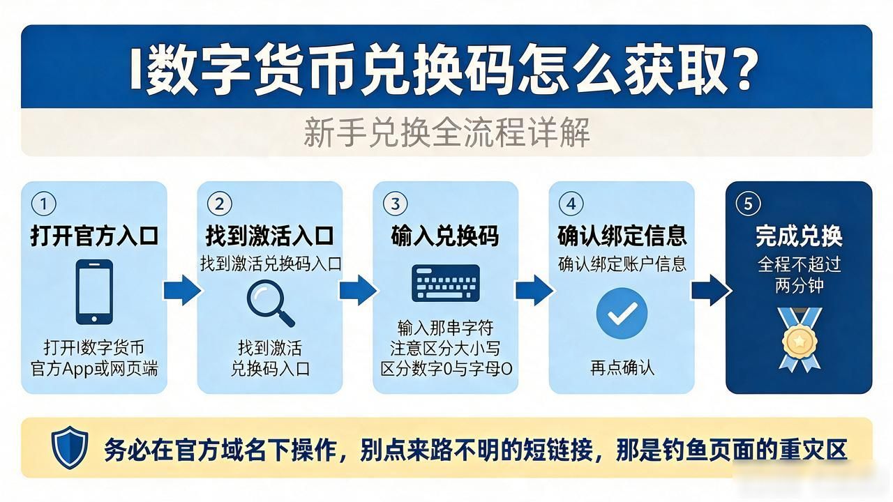 I数字货币兑换码怎么获取？新手兑换全流程详解