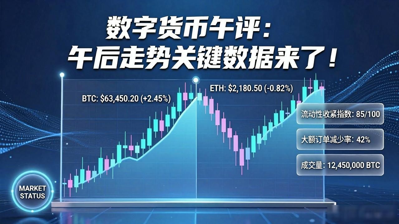 数字货币午评：午后走势关键数据来了！