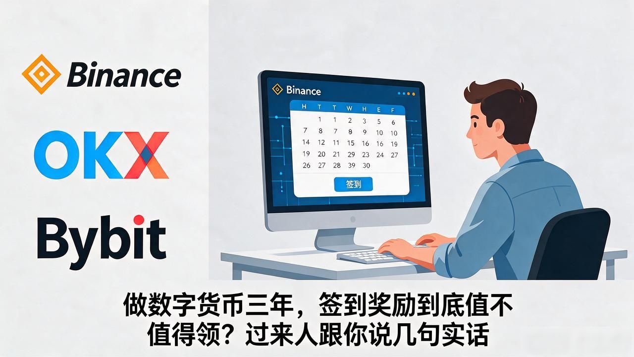 做数字货币三年，签到奖励到底值不值得领？过来人跟你说几句实话