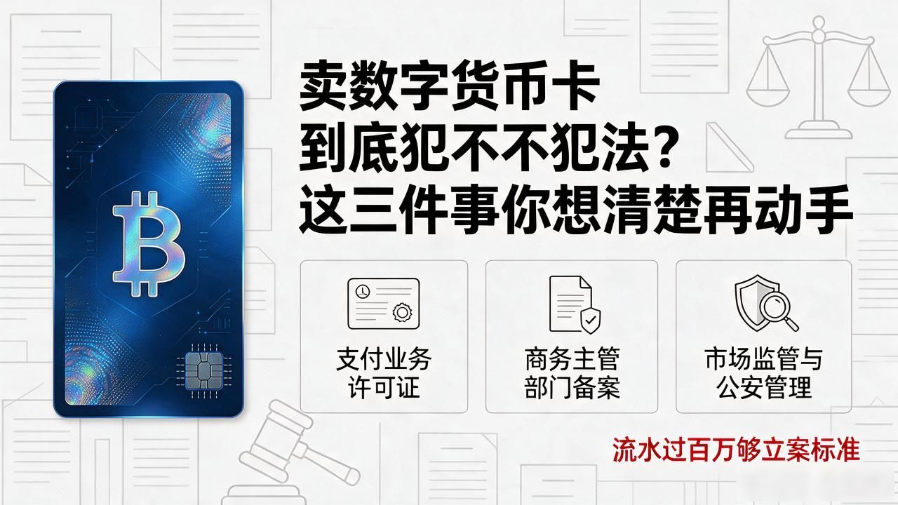 卖数字货币卡到底犯不犯法？这三件事你想清楚再动手