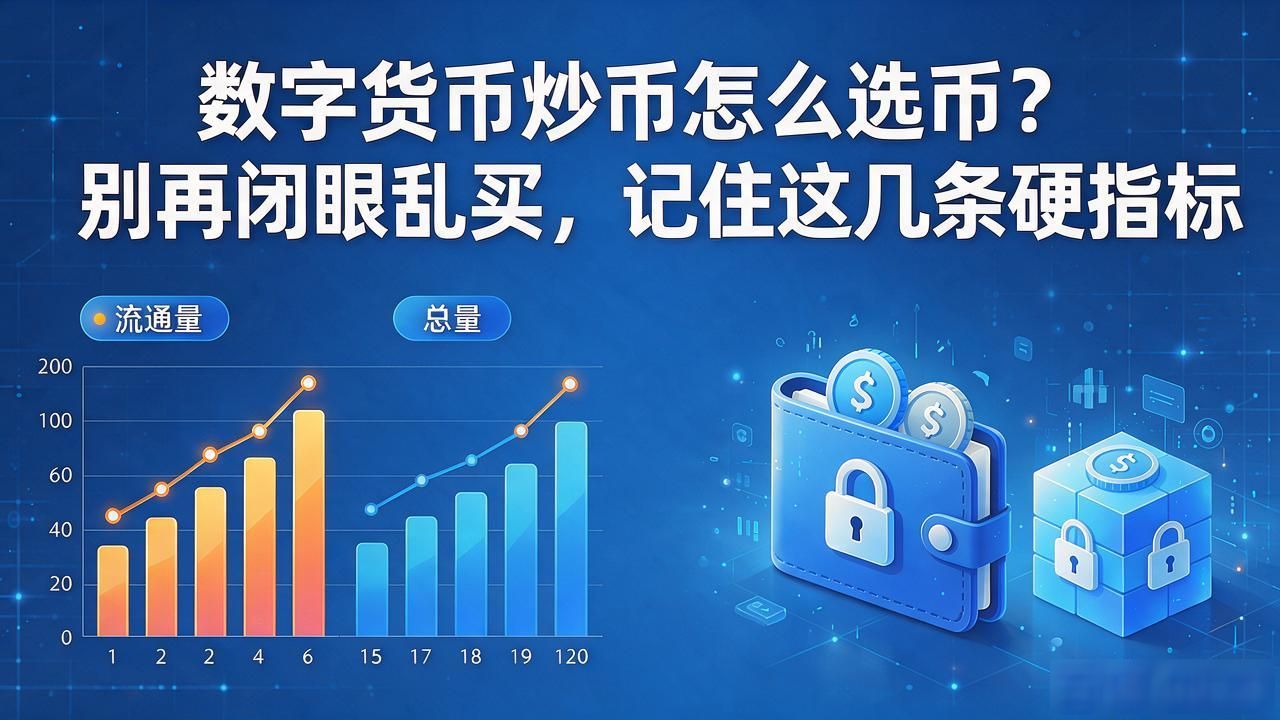 数字货币炒币怎么选币？别再闭眼乱买，记住这几条硬指标