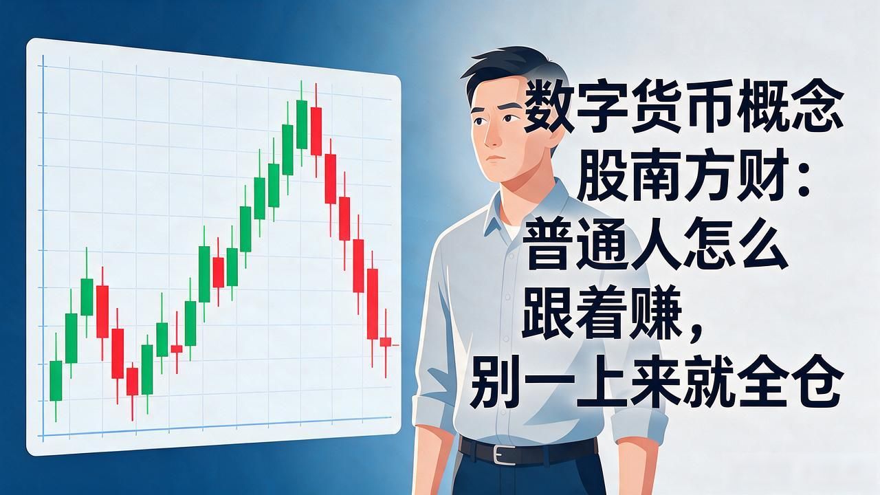 数字货币概念股南方财：普通人怎么跟着赚，别一上来就全仓