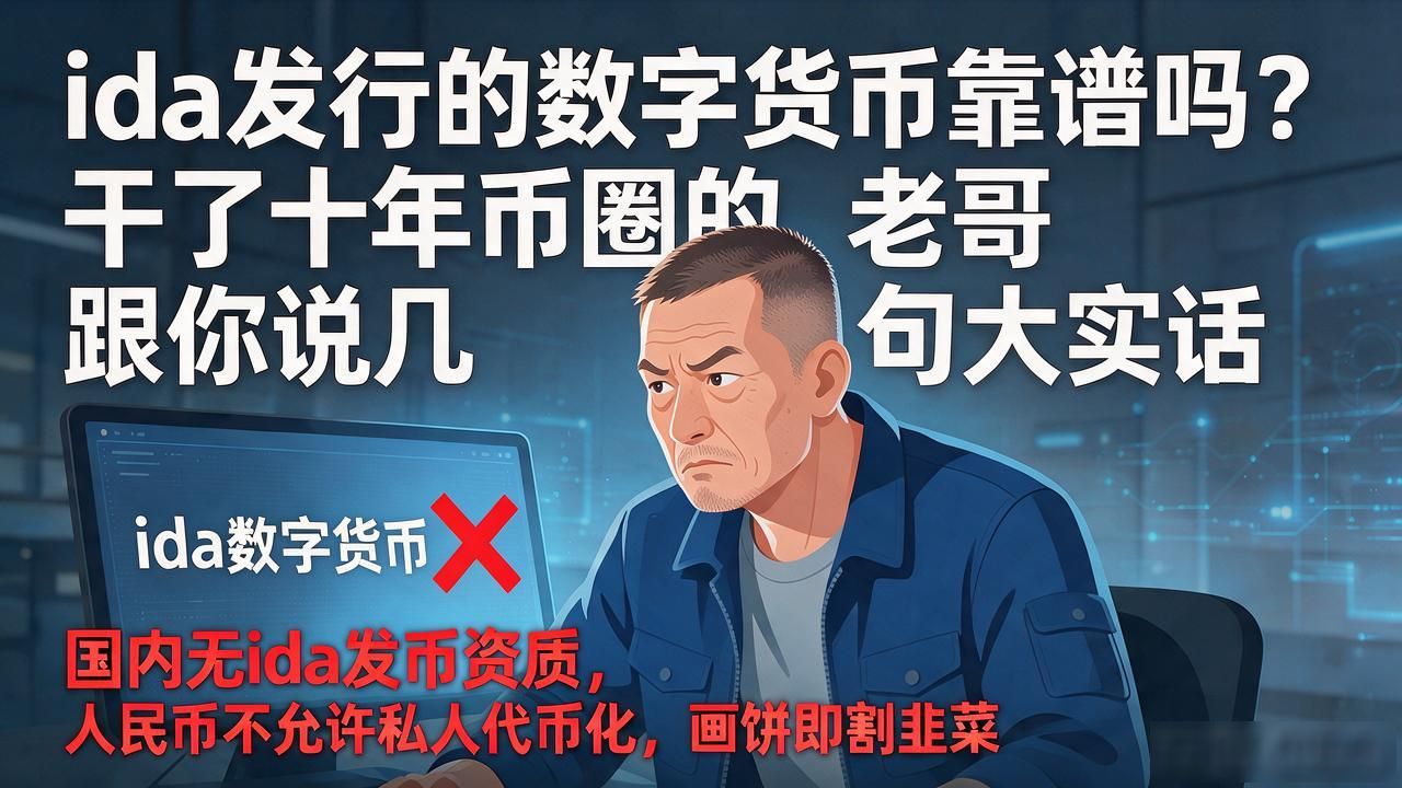 ida发行的数字货币靠谱吗？干了十年币圈的老哥跟你说几句大实话