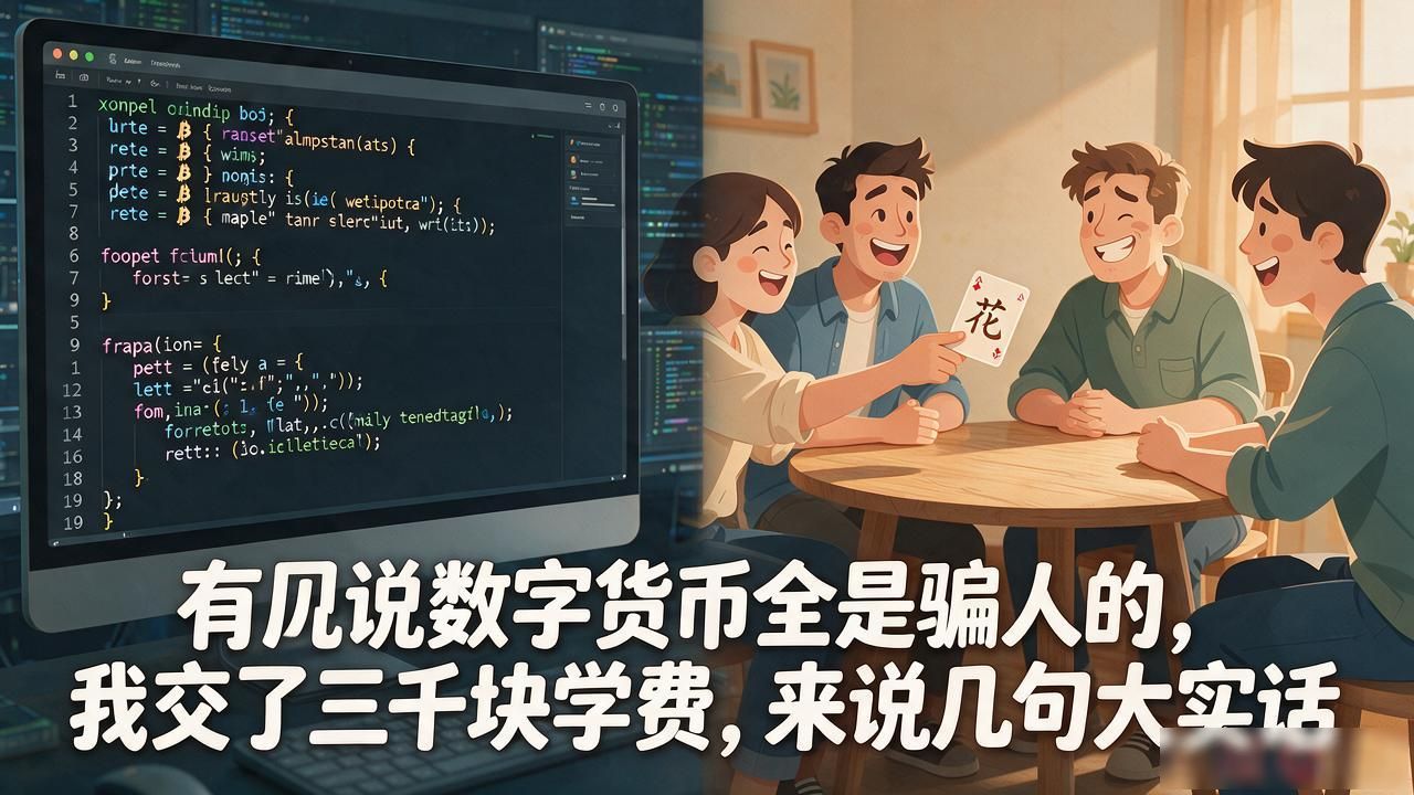 有人说数字货币全是骗人的，我交了三千块学费，来说几句大实话