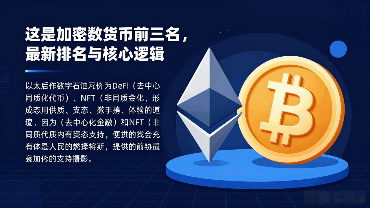 这是加密数字货币前三名，最新排名与核心逻辑