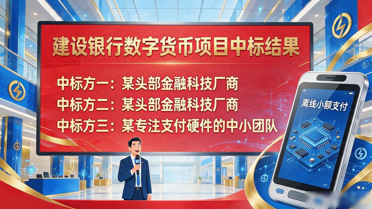 建设银行数字货币项目中标结果正式公布，中标方和金额都在这儿