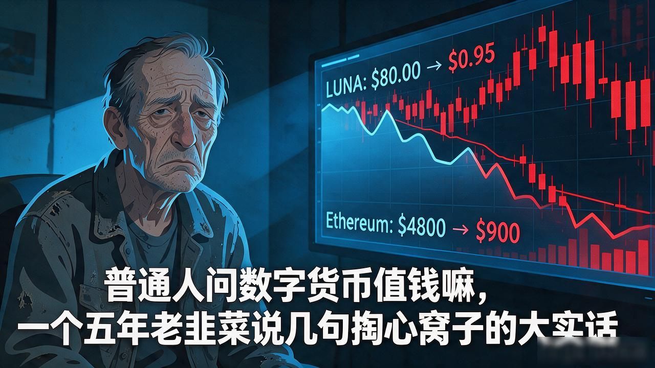 普通人问数字货币值钱嘛，一个五年老韭菜说几句掏心窝子的大实话