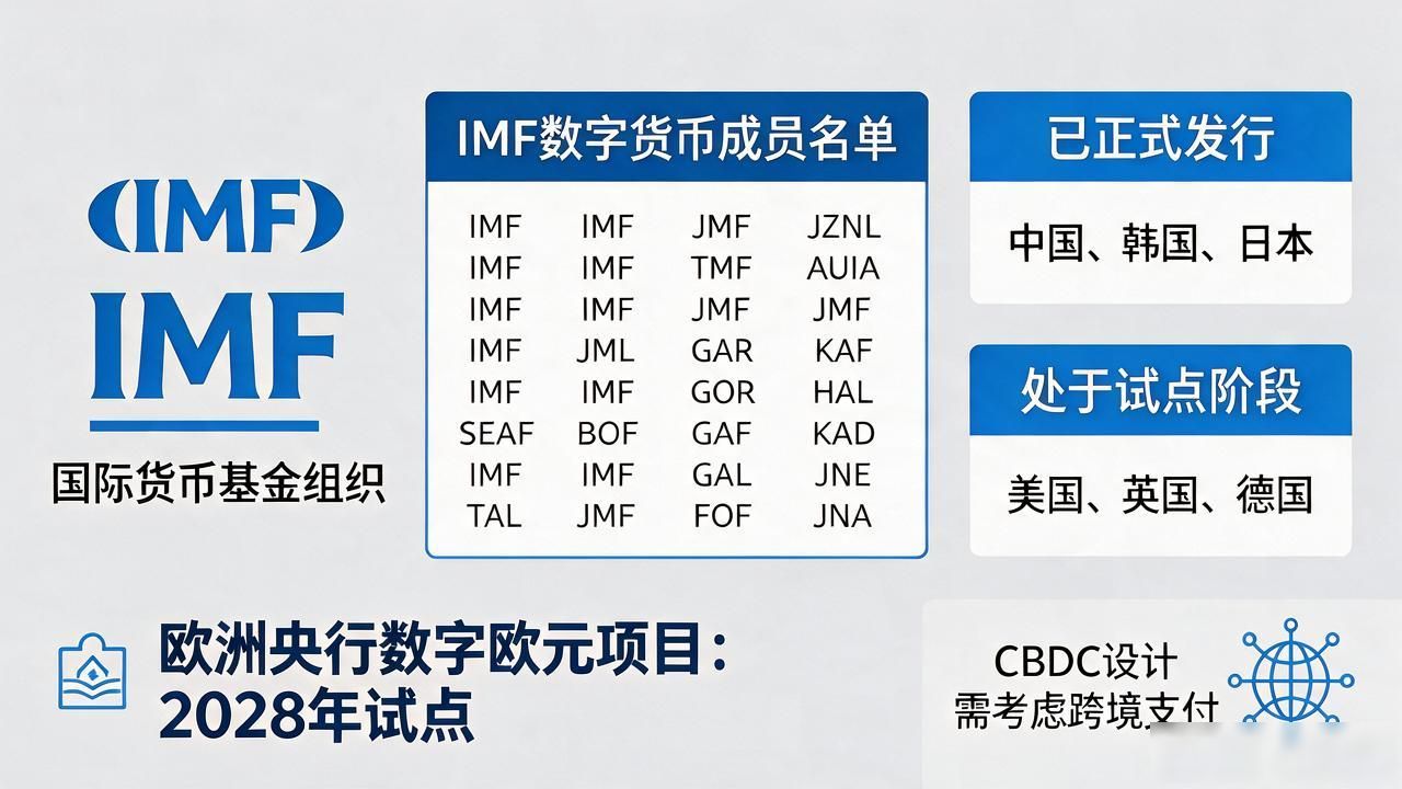 IMF数字货币成员名单来了，哪些国家已经正式发行，哪些还在路上