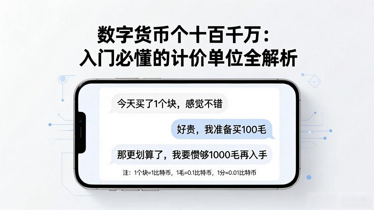 数字货币个十百千万_比特币计价单位聪的使用场景_数字货币计价体系新手入门