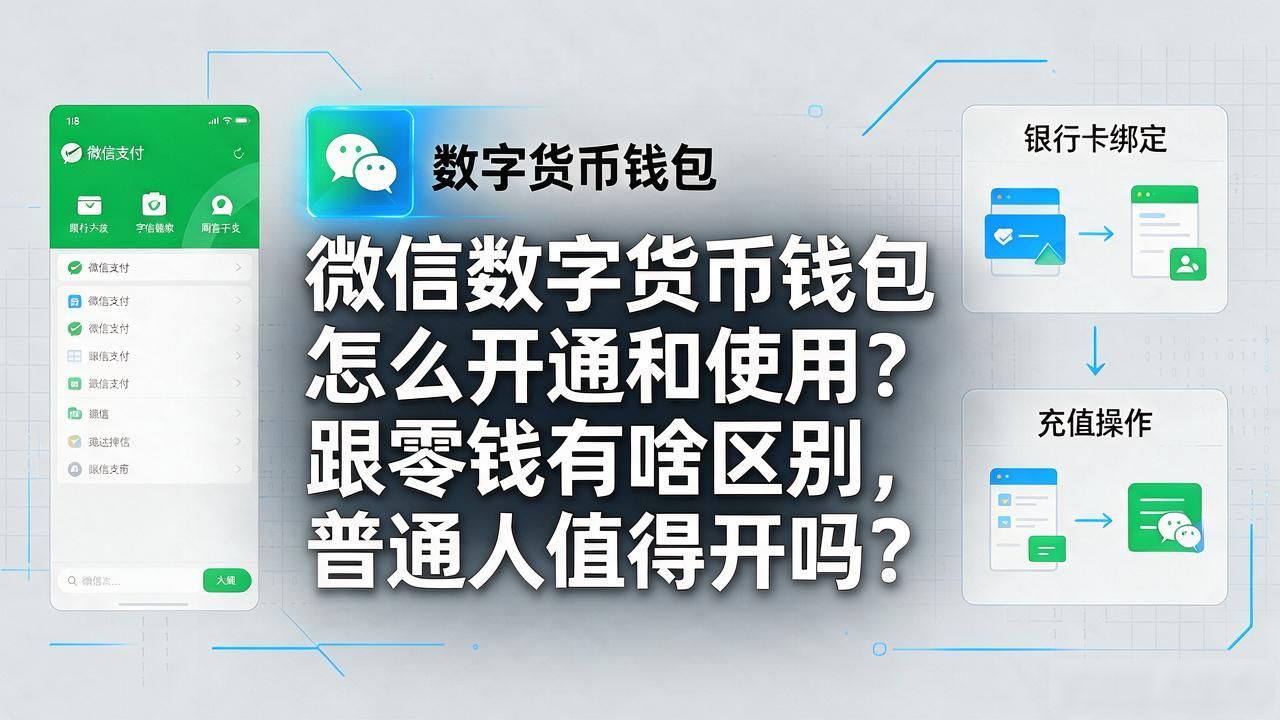 微信数字货币钱包怎么开通和使用？跟零钱有啥区别，普通人值得开吗