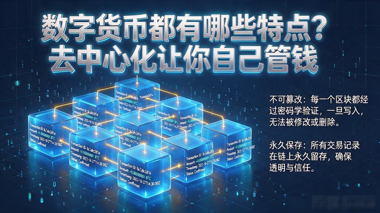 数字货币都有哪些特点？去中心化让你自己管钱