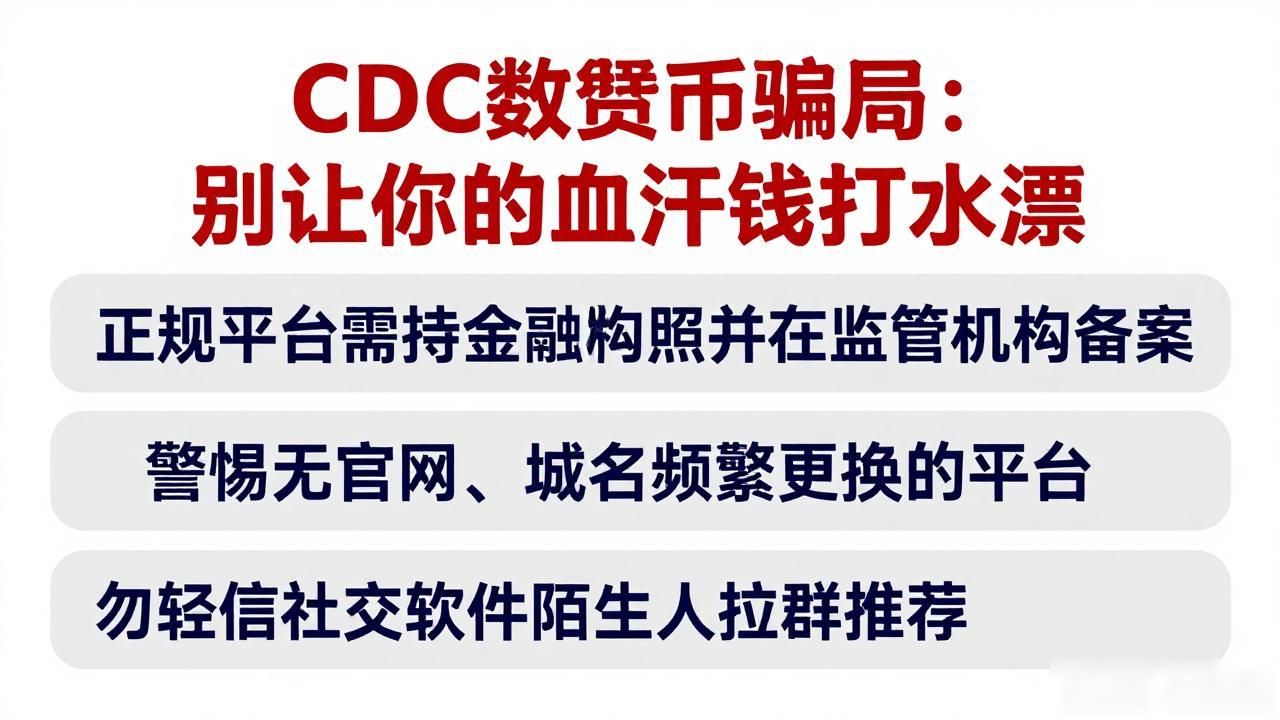 CDC数字货币骗局：别让你的血汗钱打水漂