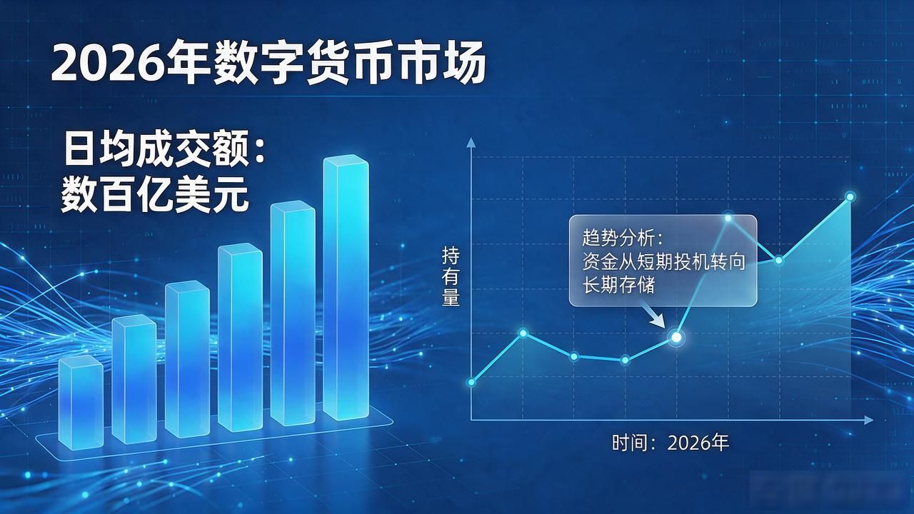 比特币市值占比维持55%左右_数字货币现状数据分析_2026年数字货币市场规模突破三万亿美元