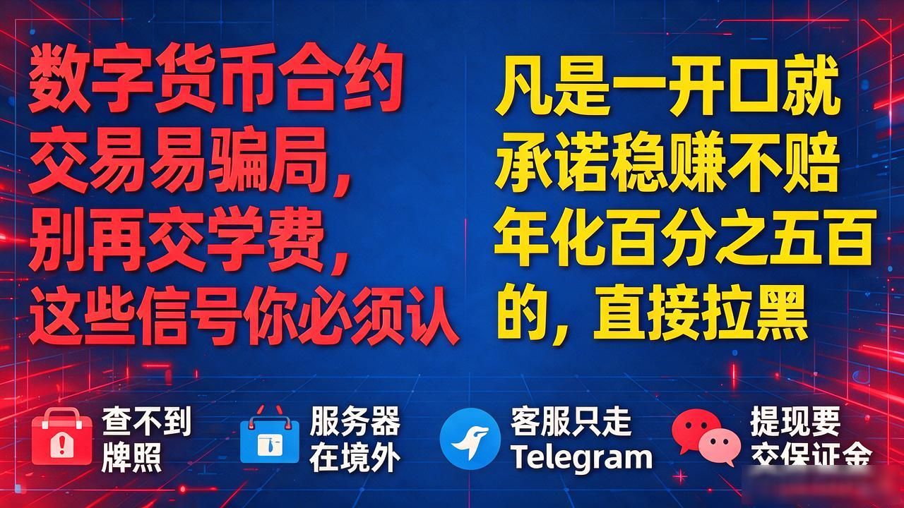 数字货币合约交易骗局，别再交学费，这些信号你必须认