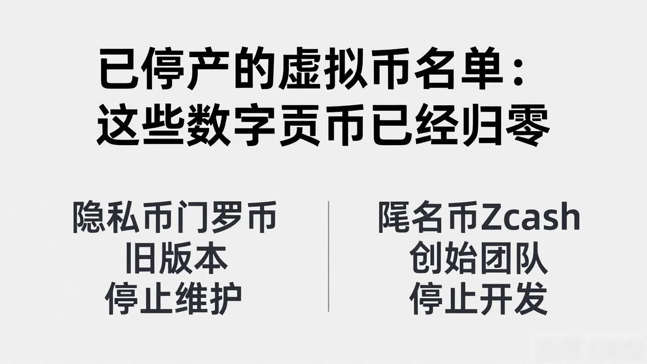 因监管压力停产的数字货币项目_哪些数字货币已经停产_数字货币时代的死币