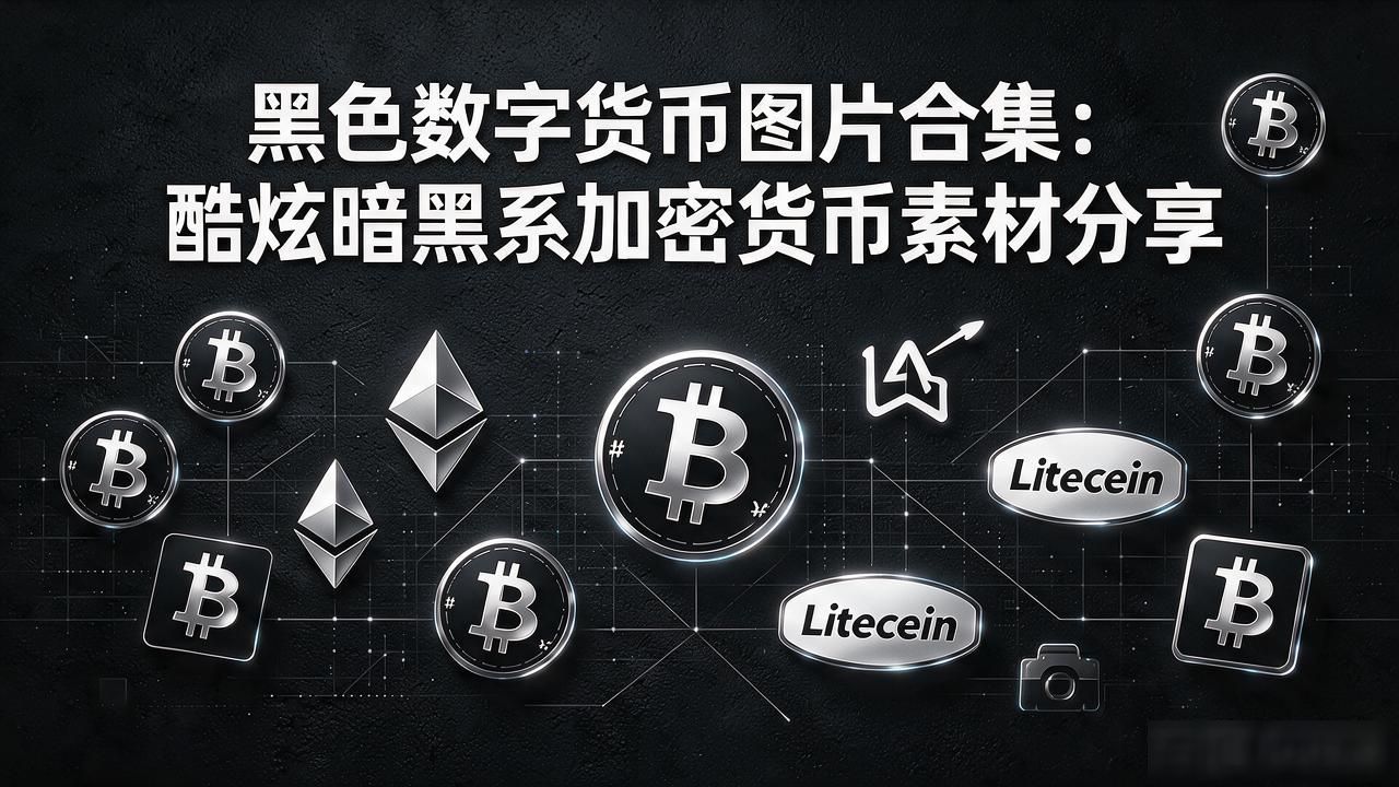 黑色数字货币图片合集：酷炫暗黑系加密货币素材分享