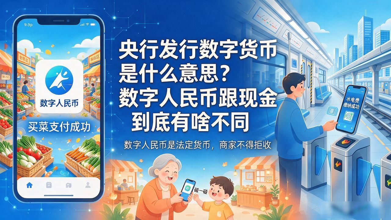 央行发行数字货币是什么意思？数字人民币跟现金到底有啥不同