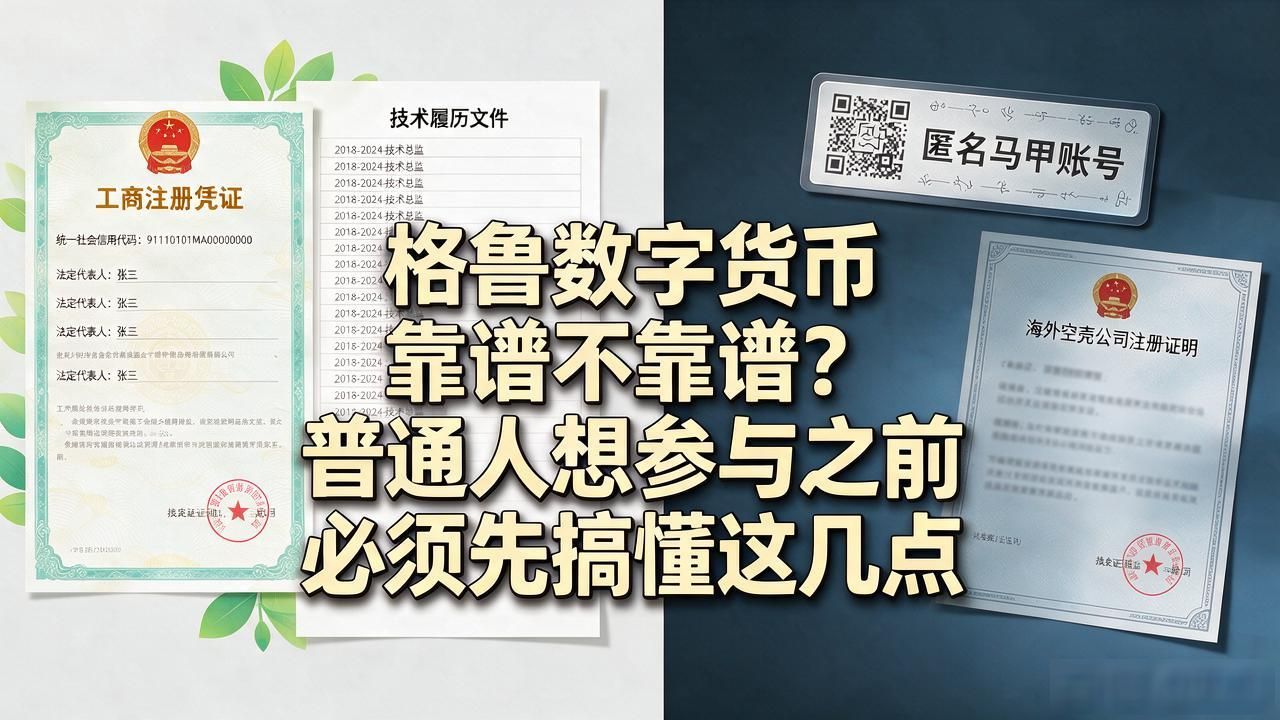 格鲁数字货币靠谱不靠谱？普通人想参与之前必须先搞懂这几点