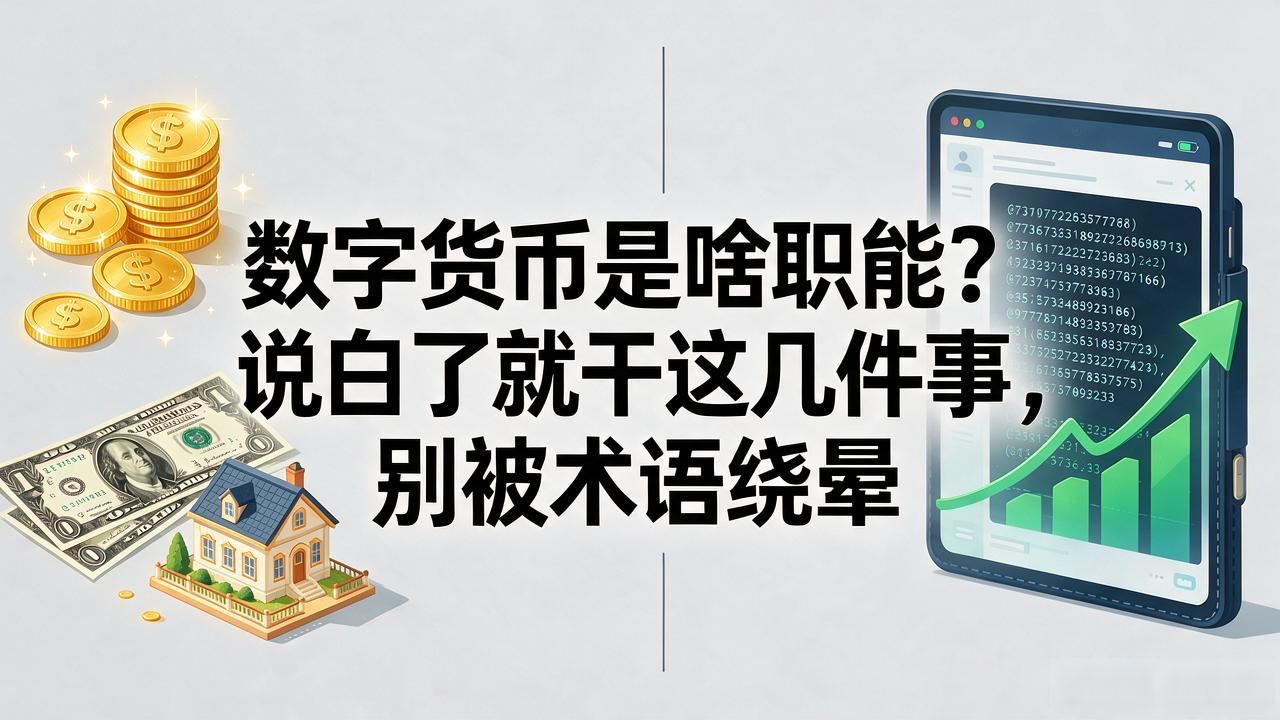 数字货币是啥职能？说白了就干这几件事，别被术语绕晕